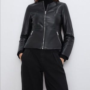 ZARA Black Faux Leather Jacket